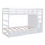 Lit superposé simple au-dessus de simple avec lit gigogne et escalier-953150757