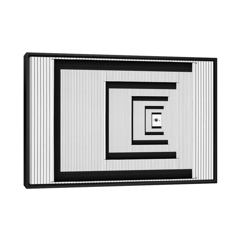 «Eye of Illusion», impression sur toile, H 18 po x l 26 po x P 1,5 po, Toile avec cadre noir, Pas de tapis