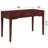 Solid Wood Library/home Office Writing Desk With 3 Drawers, Cherry
