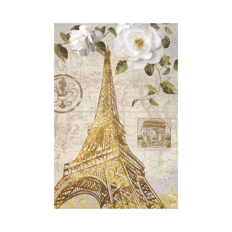 Le Jardin Eiffel by Nan - Print on Canvas, 20.32 cm H x 30.48 cm W, Wrapped Canvas
