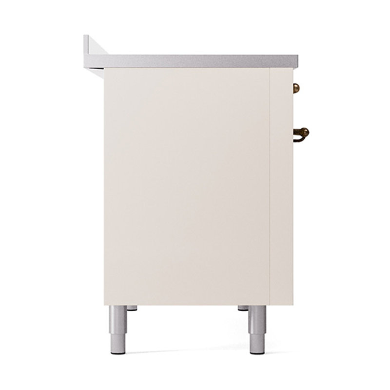 ILVE Nostalgie II Noblesse 48 in Induction Range, Antique White/Burnished