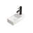 14.17 In. Wall-Mounted Rectangular Small Ceramic Bathroom Sink In Milk White