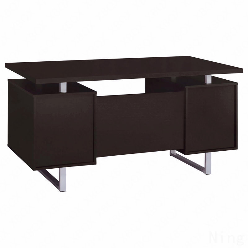 Bureau flottant à 2 tiroirs Cappuccino