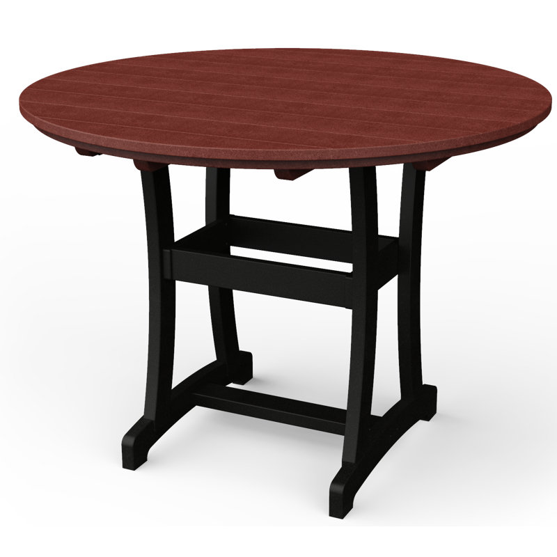 Table de bar Stella, Bois de cerisier / noir, H 54 po x l 54 po x P 54 po