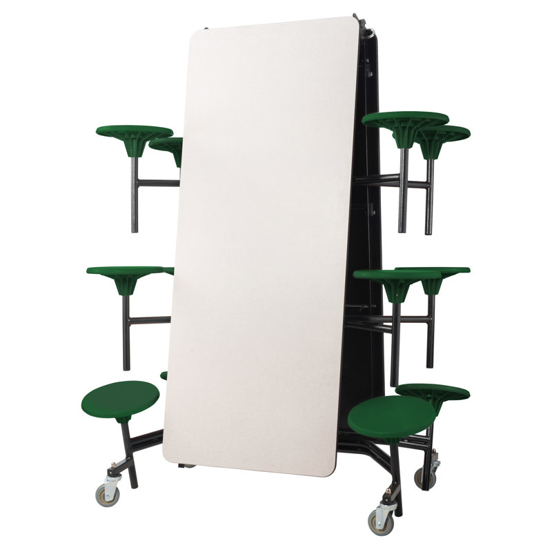 Table de cafétéria rectangulaire 145" x 59", Vert