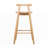 Grove Indoor Rubberwood Barstool with Cross-Bar Backrest, Natural Finish, Set of 2