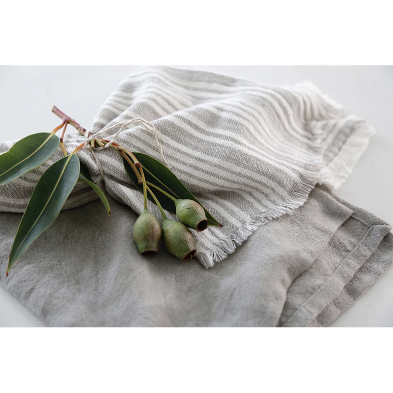 Yountville 100% Cotton Square Napkins, Gray