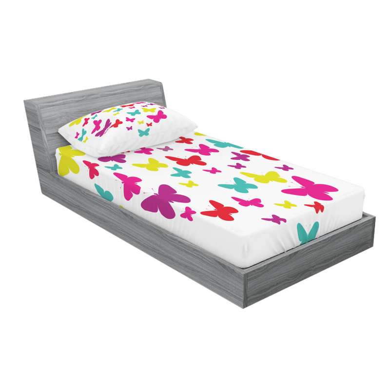 Microfiber Sheet Set, Twin Sheet Set with Fitted Sheet