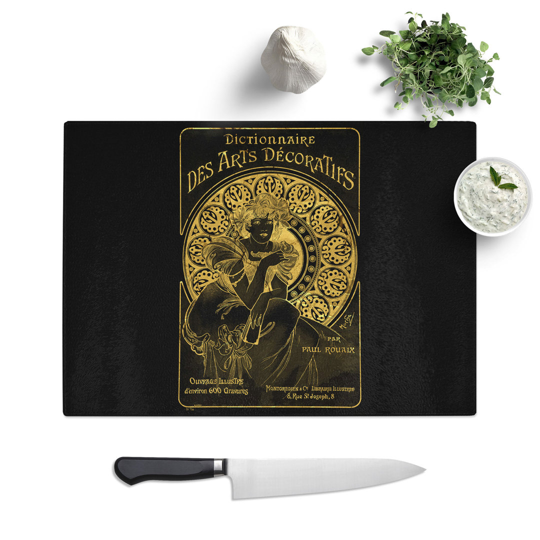Decorative Gold by Alphonse Mucha Chopping Board