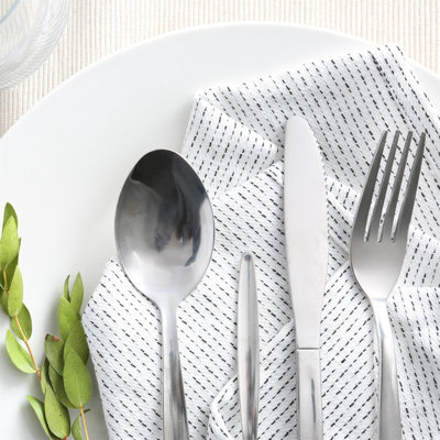 Argon Tableware - Economy Silver Dinner Knives - Rust Resistant Flatware Set of 24