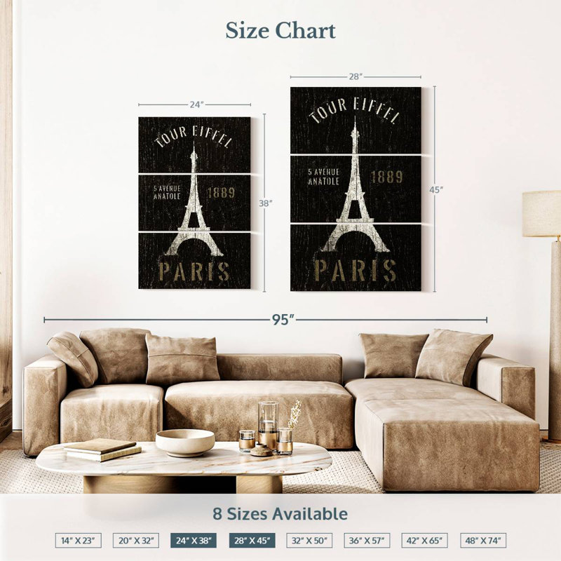 Nicci Refurbished Eiffel Tower, 38" H x 24" W