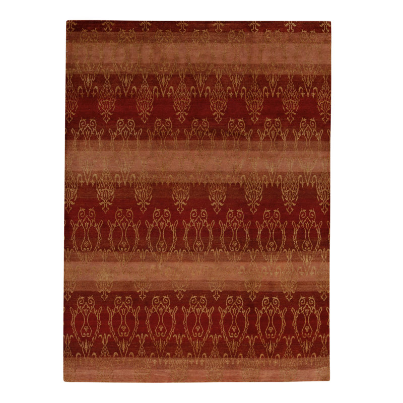 Tapis multicolore et rouille noué à la main de haute qualité