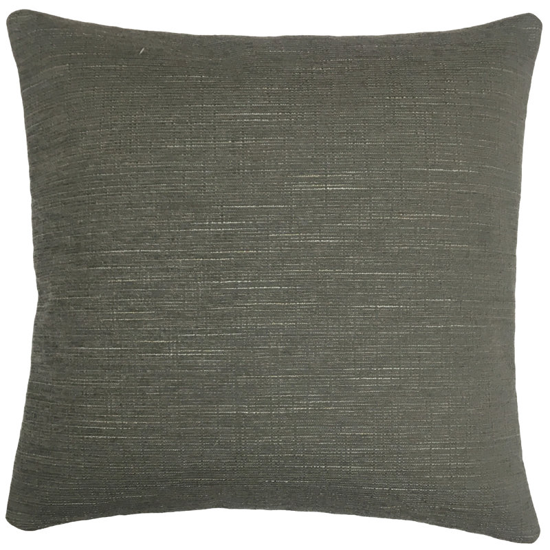 Solid Colour Outdoor Reversible Throw Pillow, 24" x 24", Grey