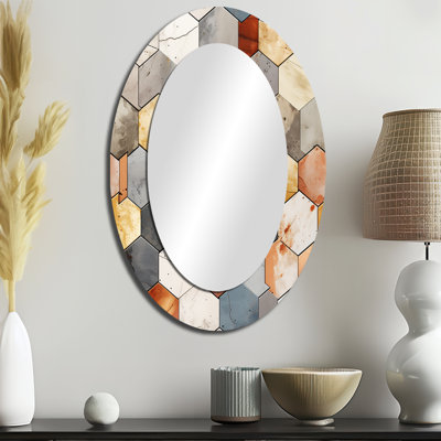 Tymvou - Miroir mural ovale brun