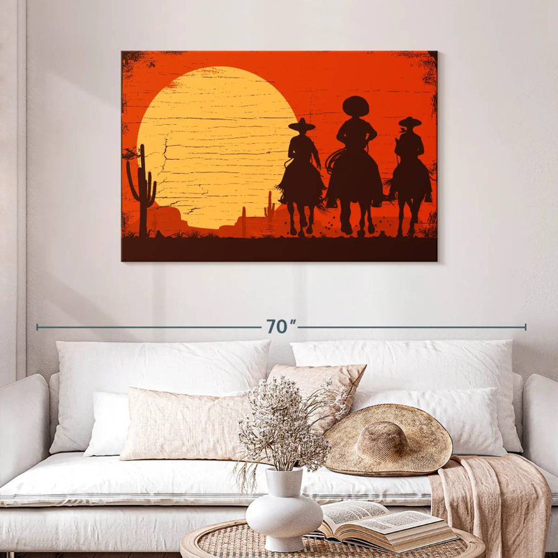 Cowboys mexicains Lelar, H 30 po x l 45 po
