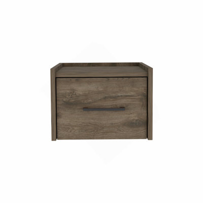 Floating Nightstand, Bedroom, Dark Brown