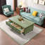 Table basse en bois massif en frêne avec vert rétro-104931016