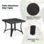 Table d'appoint carrée en aluminium L 24 po x l 24 po Chamber