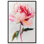 Art floral rose pastel sur toile rose