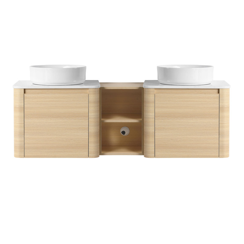 Meuble-lavabo moderne avec peu de place et lavabo en céramique
