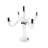 20" Clear And Silver Crystal Tabletop Candelabra Candle Holder