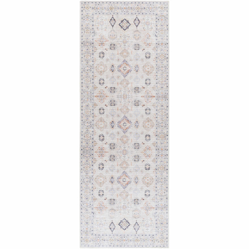 Tapis bohémien traditionnel gris / beige Paket, 2 pi 7 po x 7 pi 3 po