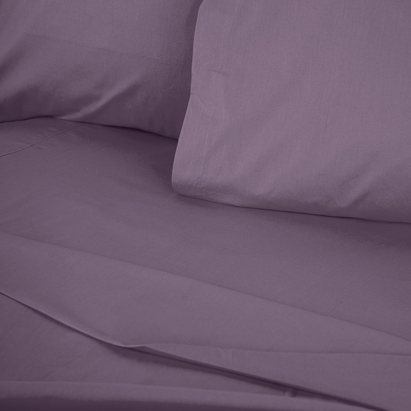 Premium Ranforce Single Fitted Sheet, Dusty Rose, 39 x 79 + 11.8 Deep Pocket | 100% Cotton, 145 Thread Count | Machine Washable for Easy Care, Soft and Breathable Fabric for Comfort in Every Sleep
