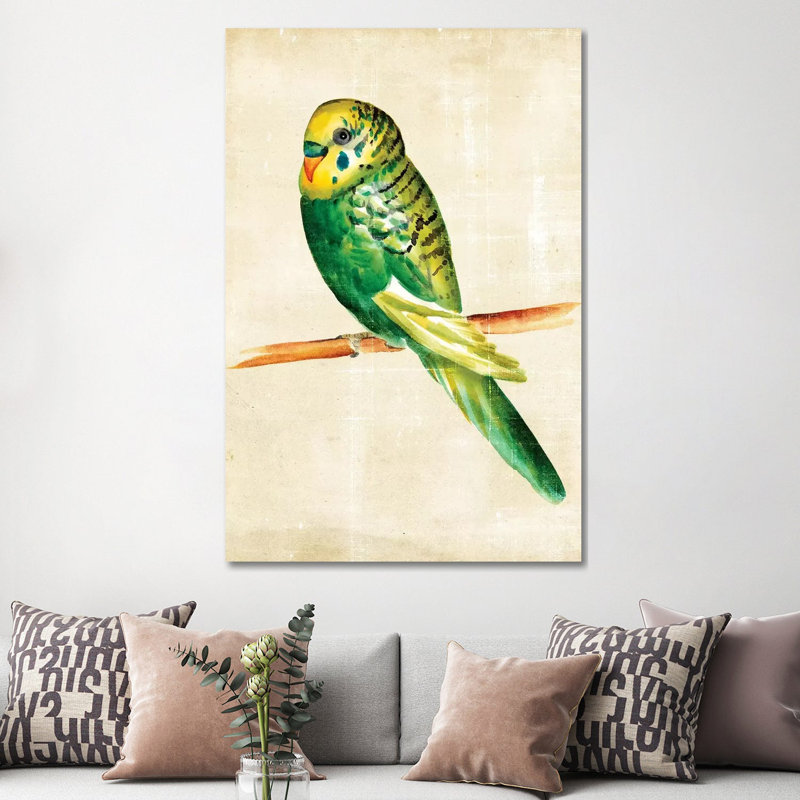 Fanciful Birds III 1 Piece Wall Art on Canvas, 152.5 cm H x 101.5 cm W x 3.175 cm D, Wrapped Canvas