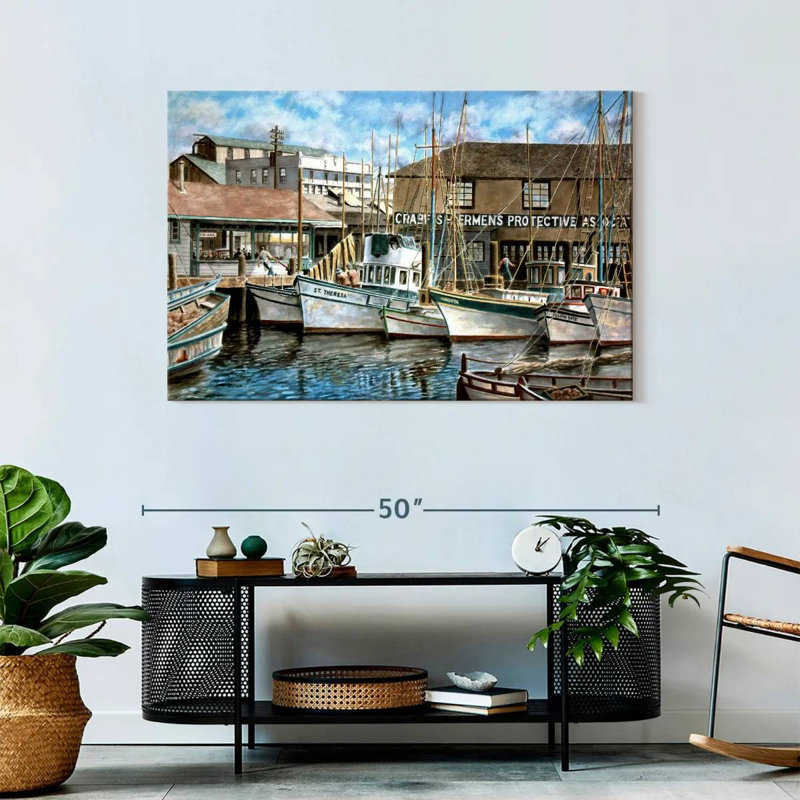 Aletra San Francisco Fisherman's Wharf, 1941, H 30 po x l 45 po