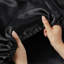 Ensemble de 7 draps de luxe en satin noir très grand divisé
