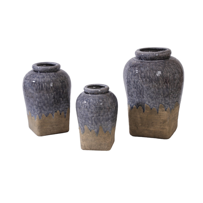 Ceramic / Porcelain Jar, 13" H x 9" W x 9" D