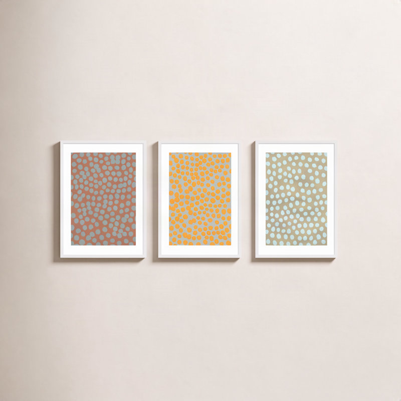 Navi 4 par Michela Sorrentino - Ensemble de 3 peintures, H 25 po x l 17,5 po x P 1,25 po, Blanc