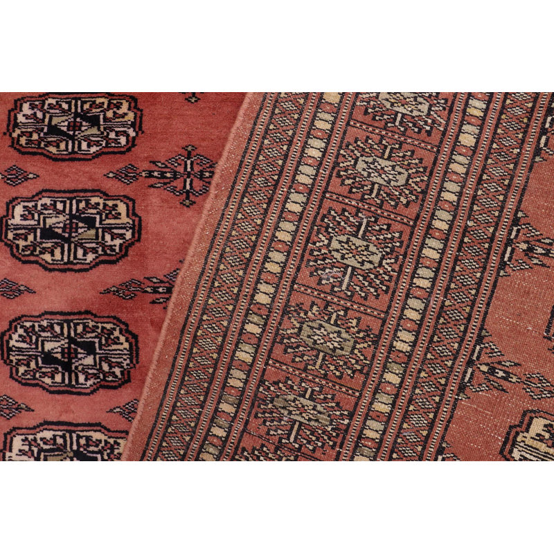 Tapis unique rose / vert / noir / brun clair 4 pi x 5 pi 11 po Righley