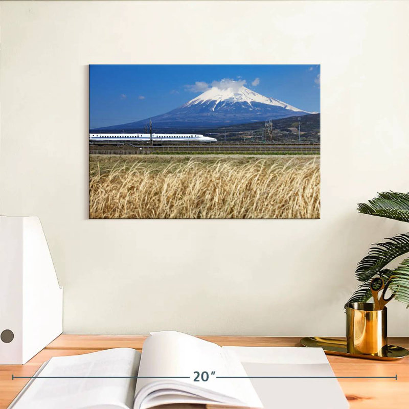 Train à grande vitesse Nicci par le mont Fuji, H 8 po x l 12 po