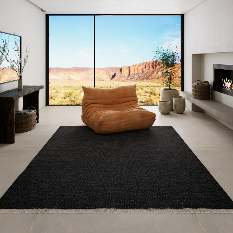 Tapis intérieur / extérieur réversible tissé à la main Cassandra, Rectangle de 5 pi x 8 pi