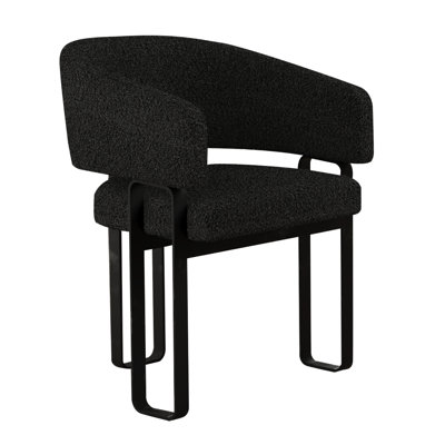 Boucle Barrel Upholstered Chairs
