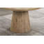 Table basse ronde de style contemporain avec structure en bois d'hévéa et piédestal en forme de cône, finition chêne-1723993603