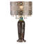 Lampe de table de type mosaïque avec cascade de bijoux de H 24,25 po Betton