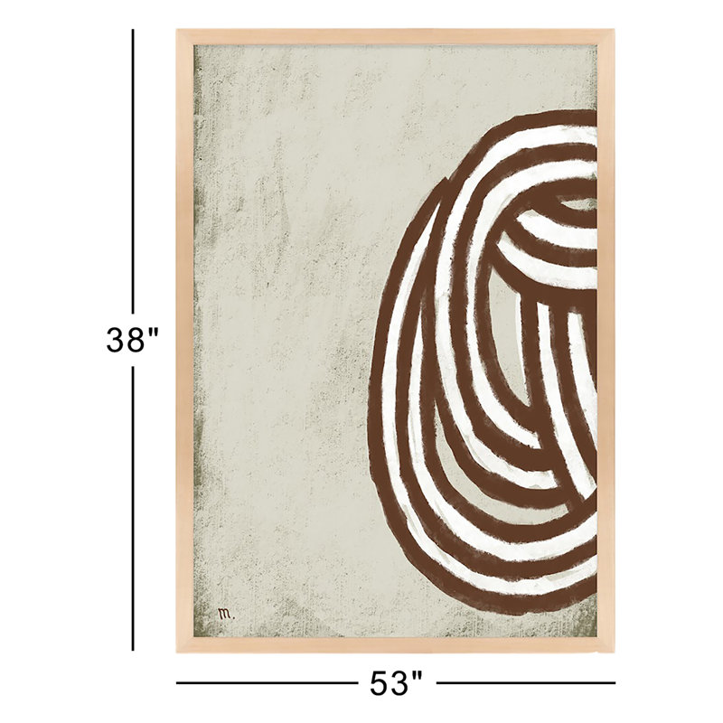 Ensemble de 2 nœuds par Studio M - Art mural encadré, Cadre érable, H 38 po x l 53 po x P 1,25 po