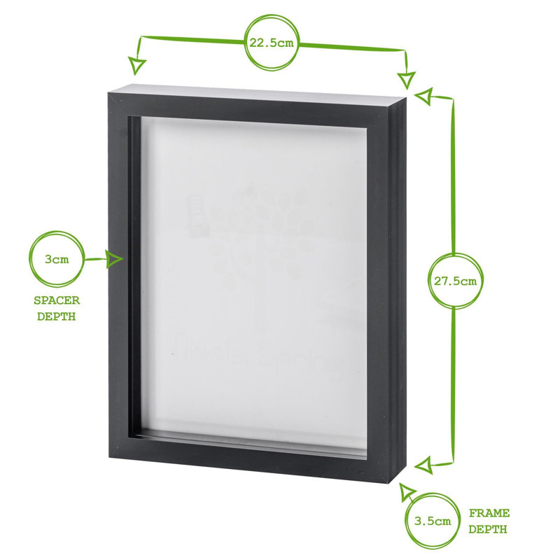 Shadow Box Picture Frame, Black, 27.5cm H x 22.5cm W x 3.5cm D