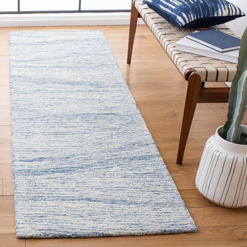 Ameelia Hand Tufted Indian Wool And Cotton With Latex Abstract Rug, Round 8'