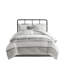 6 très grand lit en coton - gris / blanc pour une décoration chic en édredon blanc / gris-130164616
