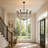 8-Light Dimmable Modern Cage Bowl Chandelier