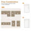 Canapé modulaire 105 po avec méridienne gauche, siège modulaire profond, sans assemblage requis, gris-78362565