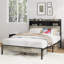 Structure de lit plateforme double en bois-1153016554