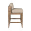Tabouret de comptoir d'extérieur en bois d'eucalyptus clair avec coussins en oléfine taupe Rigsby - Ensemble de 2-1636741461-1636741466-1636741467