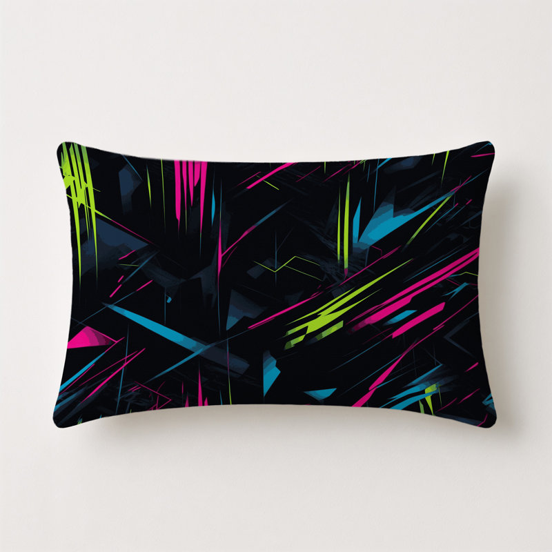 Neon Splinter Indoor And Outdoor Throw Pillow, Rectangle 14"H x 20"W