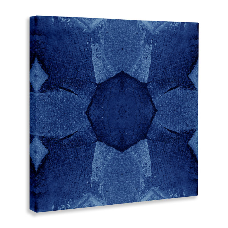 Art sur toile, "Blue Centric" par El Perkin, H 30 po x l 30 po