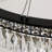 1-Light Modern Glam Led Wheel Circle Crystal Chandelier 33.5inch Art Deco Round Pendant Light