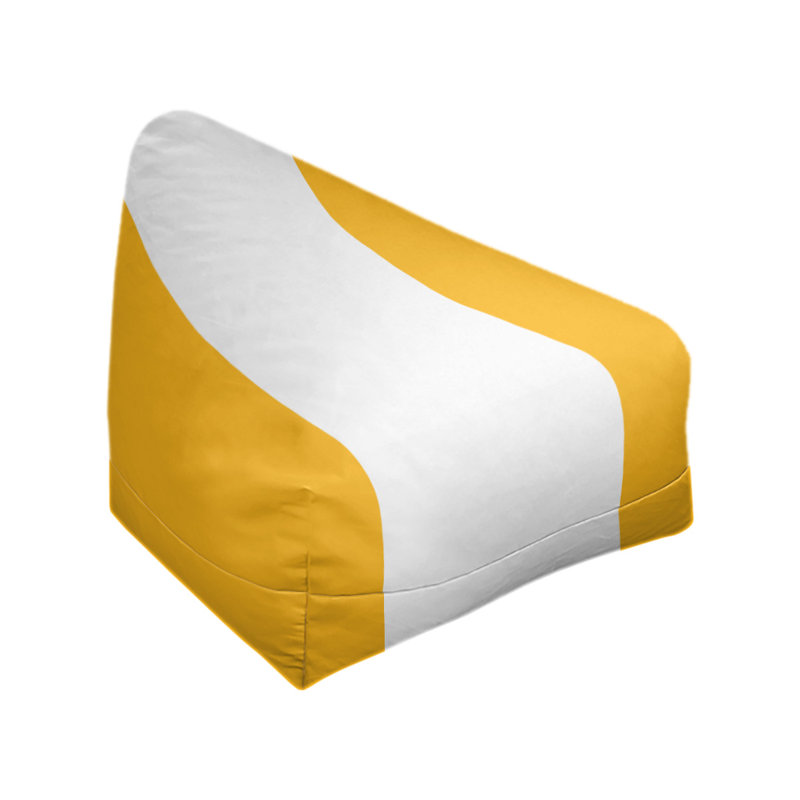 Bean Bag Cover, 30" H x 27" W x 2" D, Pittsburgh Gold/White